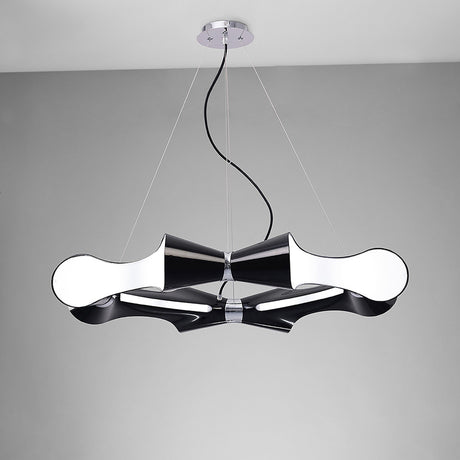Ora 90cm LED Suspension Light - Gloss Black & Chrome