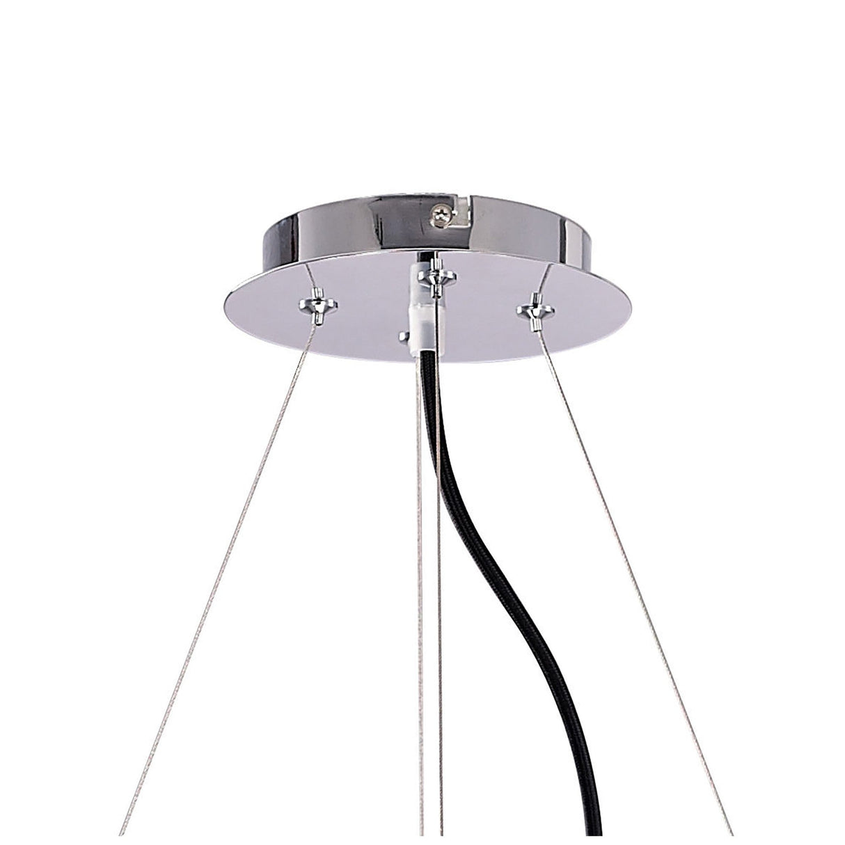 Ora 80cm LED Suspension Light - Gloss Black & Chrome