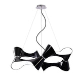 Ora 80cm LED Suspension Light - Gloss Black & Chrome