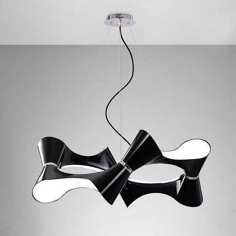 Ora 80cm LED Suspension Light - Gloss Black & Chrome