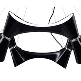 Ora 105cm LED Suspension Light - Gloss Black & Chrome