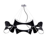 Ora 105cm LED Suspension Light - Gloss Black & Chrome