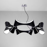 Ora 105cm LED Suspension Light - Gloss Black & Chrome
