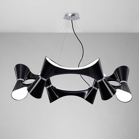 Ora 105cm LED Suspension Light - Gloss Black & Chrome