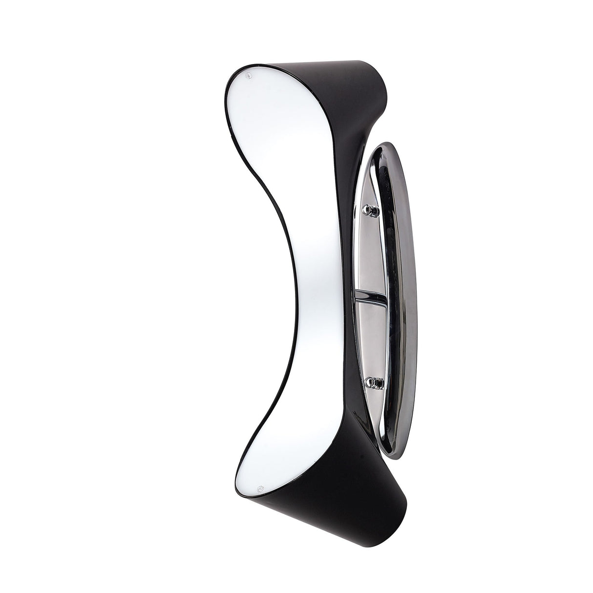 Ora 2 Light Wall Light - Gloss Black & Chrome