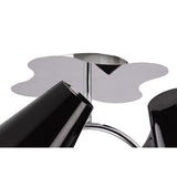 Ora 4 Light Semi-Flush Ceiling Light - Gloss Black