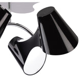 Ora 4 Light Semi-Flush Ceiling Light - Gloss Black