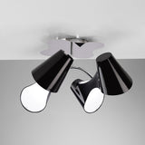 Ora 4 Light Semi-Flush Ceiling Light - Gloss Black