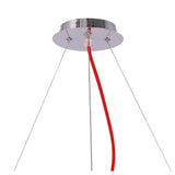 Ora 90cm LED Suspension Light - Gloss Red & Chrome