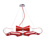 Ora 90cm LED Suspension Light - Gloss Red & Chrome
