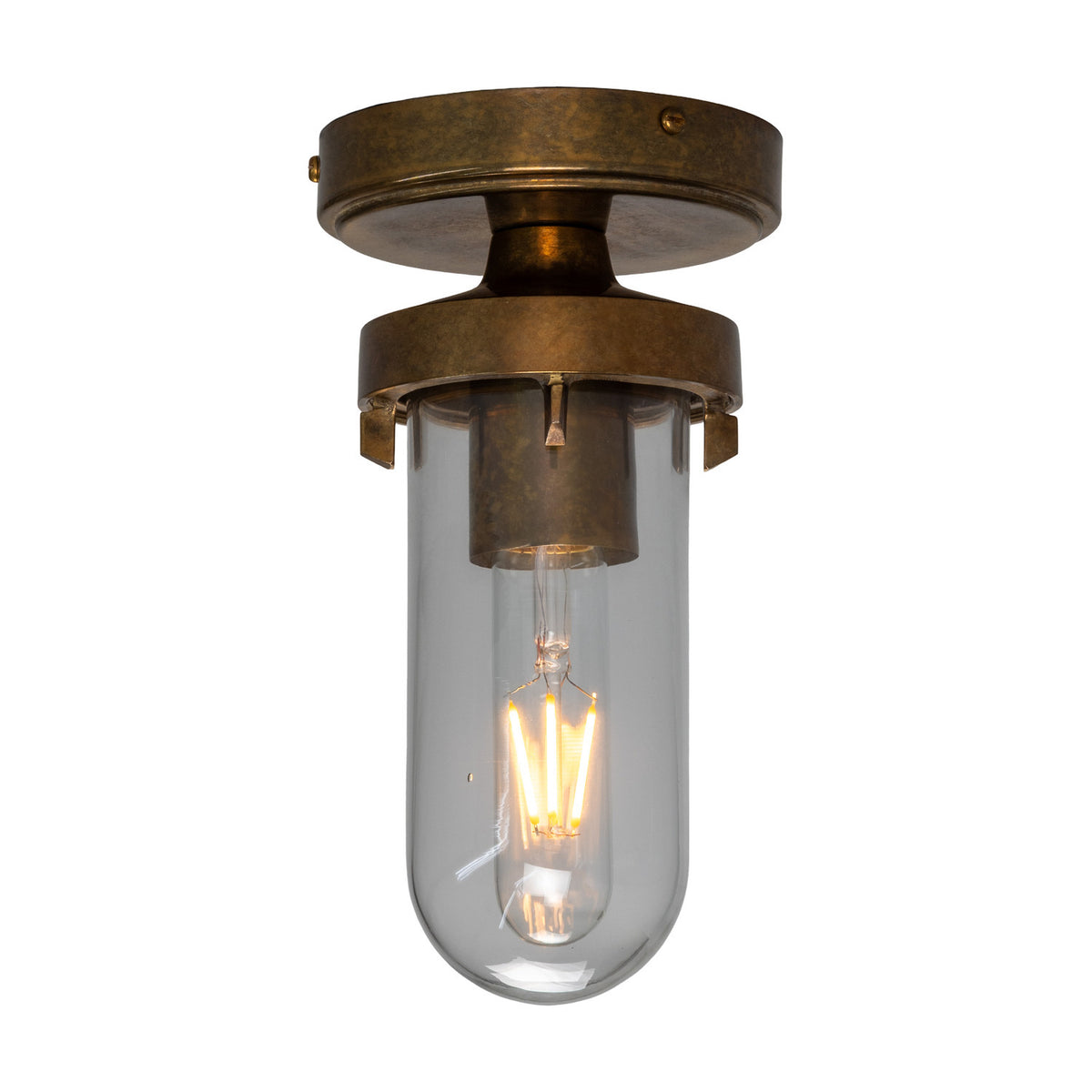 Oregon Glass Flush Ceiling Light IP65