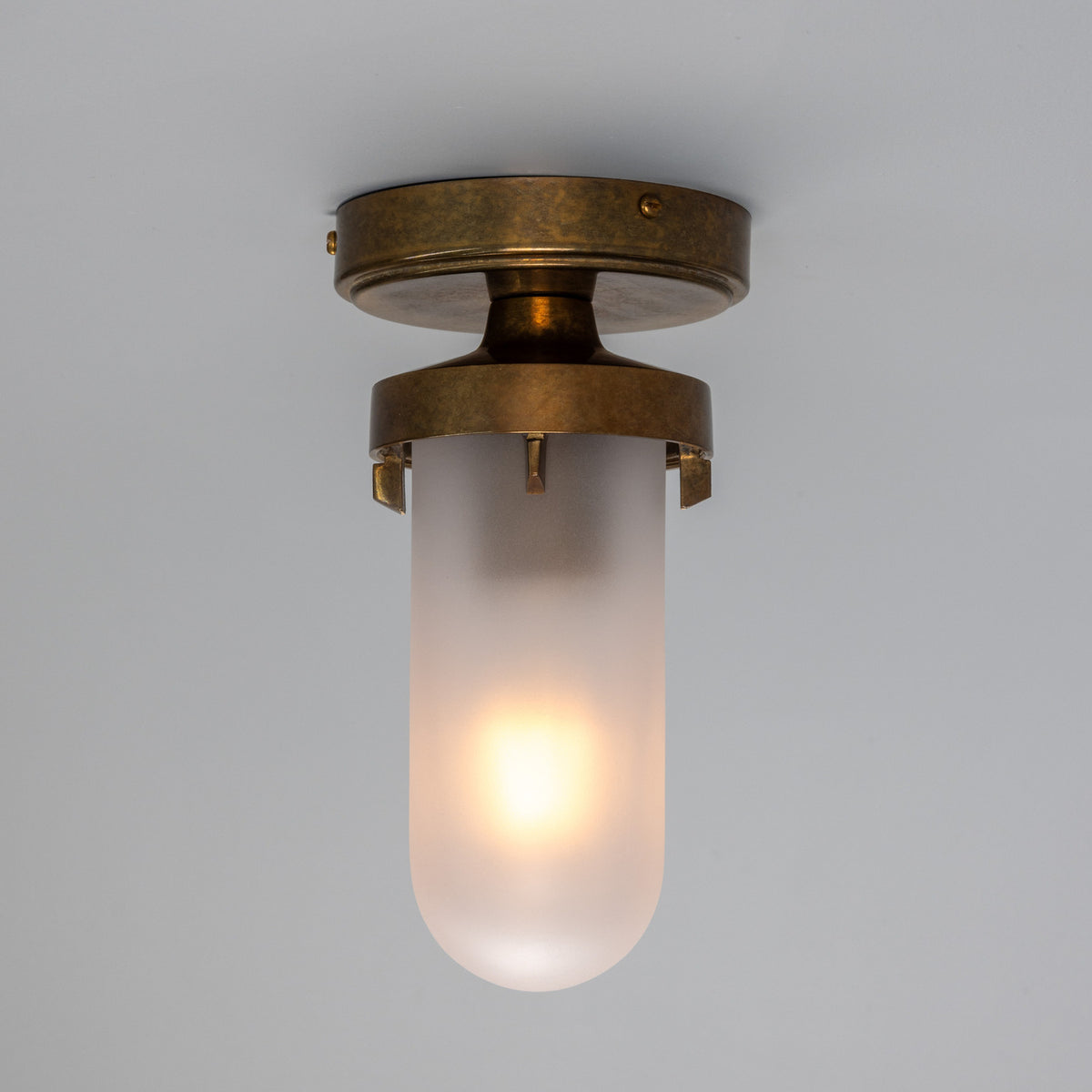 Oregon Glass Flush Ceiling Light IP65