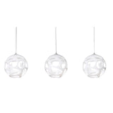 Organica 3 Light Bar Pendant Light - Gloss White & Polished Chrome