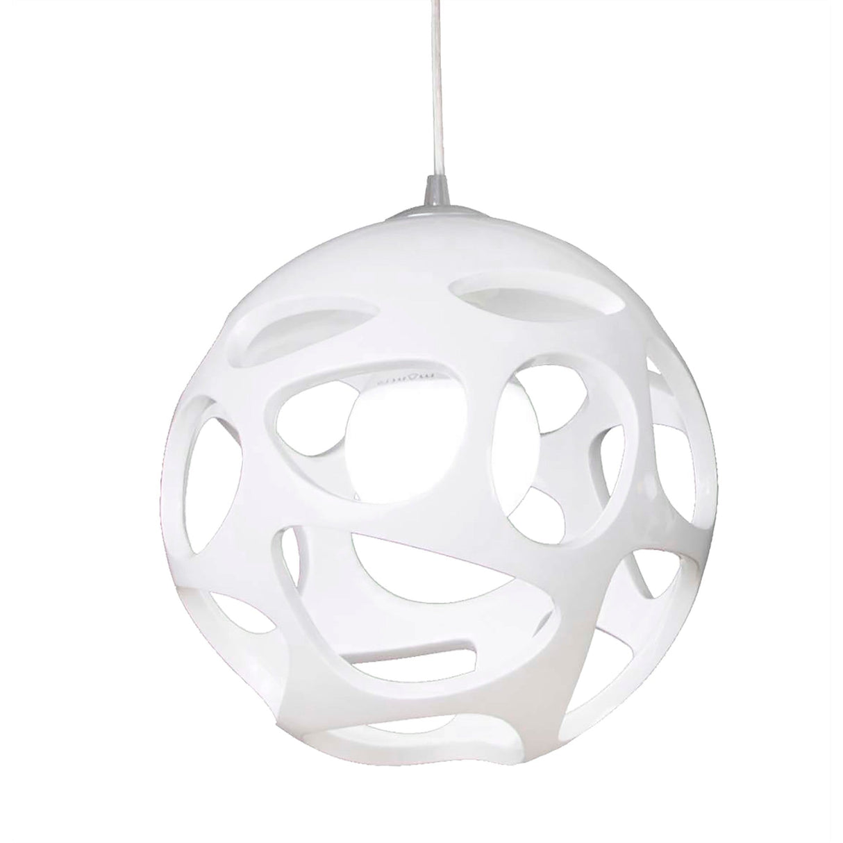 Organica 3 Light Bar Pendant Light - Gloss White & Polished Chrome