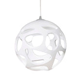 Organica 3 Light Bar Pendant Light - Gloss White & Polished Chrome