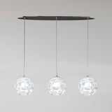 Organica 3 Light Bar Pendant Light - Gloss White & Polished Chrome
