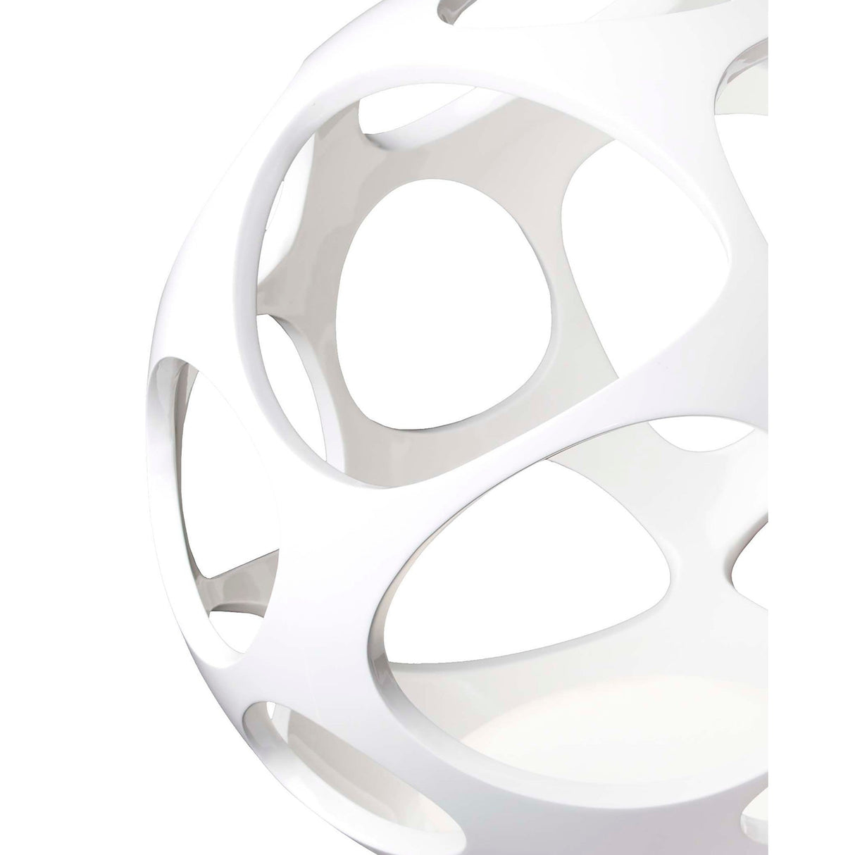 Organica 9 Light Table Lamp - Gloss White With Polished Chrome
