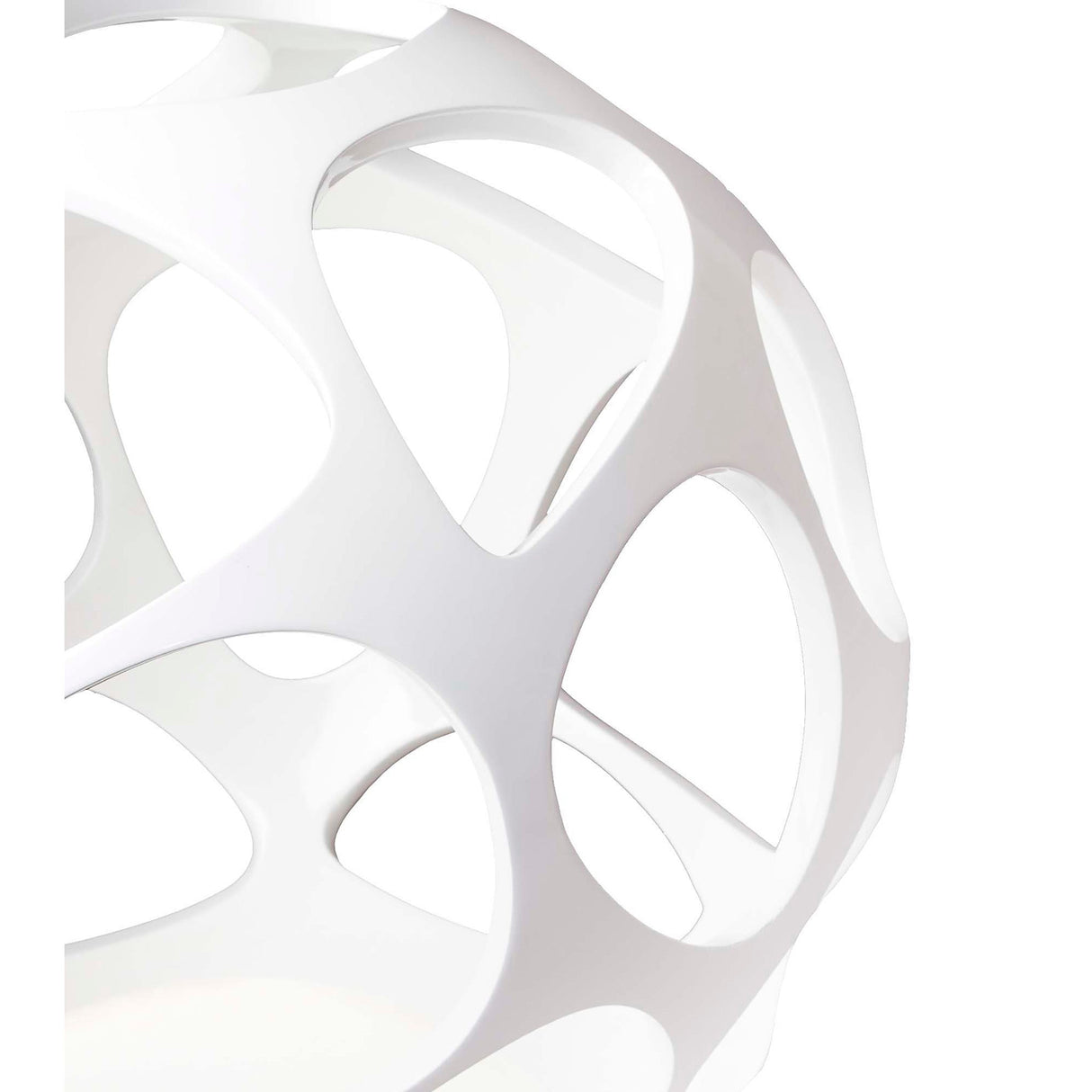 Organica 3 Light Table Lamp - Gloss White With Polished Chrome