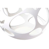 Organica 3 Light Table Lamp - Gloss White With Polished Chrome
