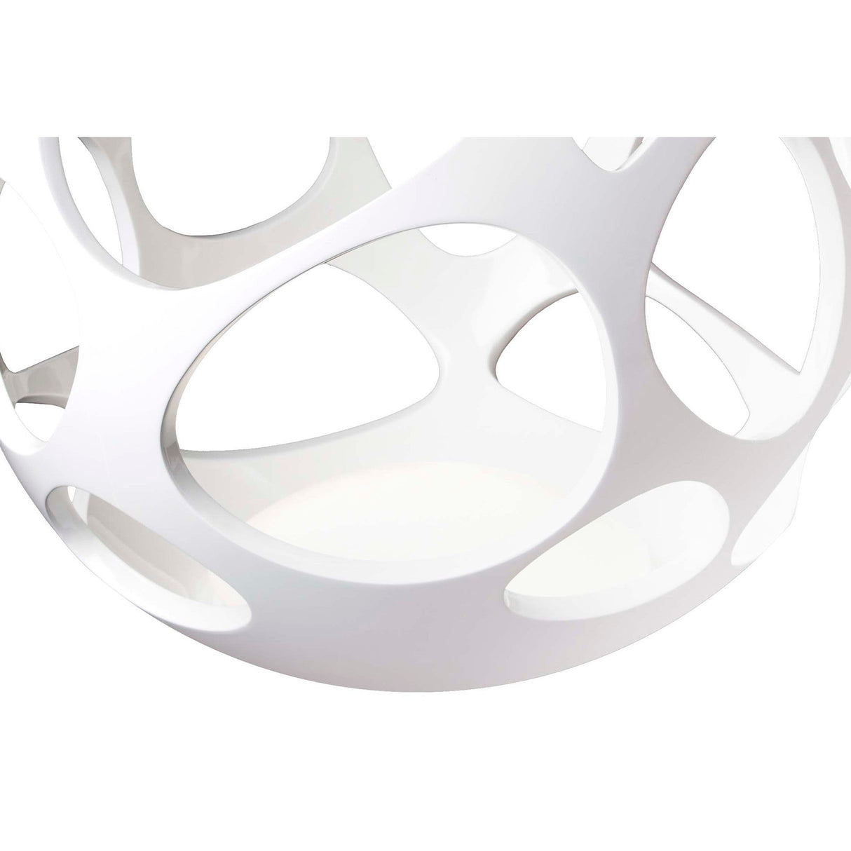 Organica 9 Light Table Lamp - Gloss White With Polished Chrome
