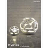 Organica 3 Light Table Lamp - Gloss White With Polished Chrome