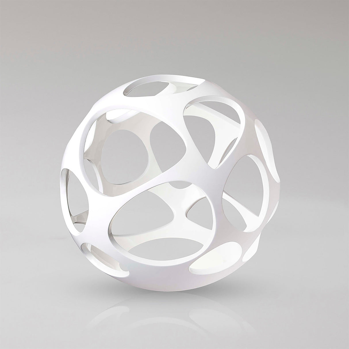 Organica 9 Light Table Lamp - Gloss White With Polished Chrome