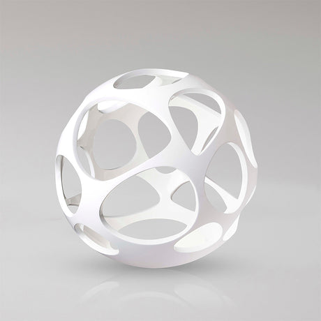 Organica 9 Light Table Lamp - Gloss White With Polished Chrome