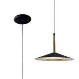 Orion 25cm 1 Light LED Pendant Light 8W 3000K - Black & Antique Brass