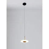 Orion 25cm 1 Light LED Pendant Light 8W 3000K - Black & Antique Brass