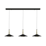 Orion 3 Light LED Bar Pendant Light 24W 3000K - Black & Brass