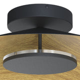 Orion LED Semi-Flush Ceiling Light 8W 3000K – Brown/Black