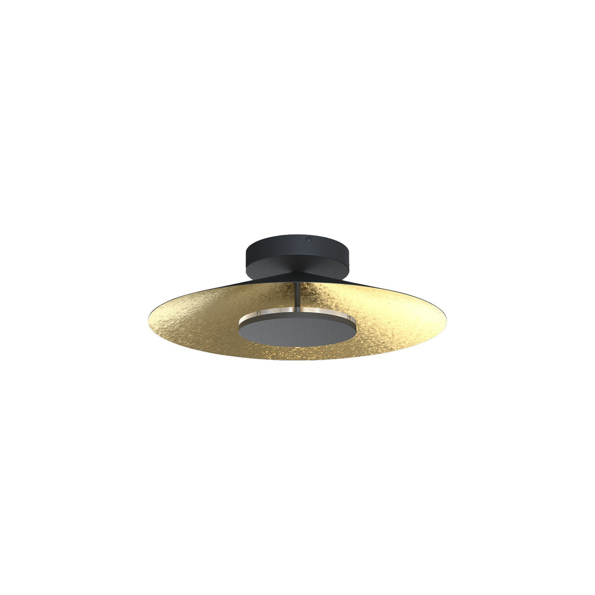 Orion LED Semi-Flush Ceiling Light 8W 3000K – Gold Leaf/Black