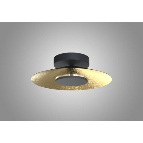 Orion LED Semi-Flush Ceiling Light 20W 3000K – Gold Leaf/Black