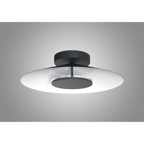 Orion LED Semi-Flush Ceiling Light 24W 3000K – White/Black
