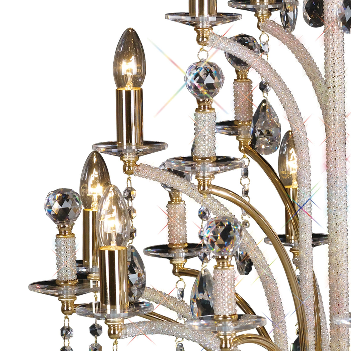 Orlando 12 Light Crystal Chandelier - French Gold