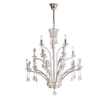 Orlando 80cm Large 12 Light Crystal Chandelier - French Gold
