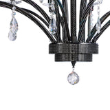 Orlando 80cm Large 12 Light Chandelier - Black Chrome