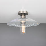 Ormelo Ribbed Glass Flush Ceiling Light
