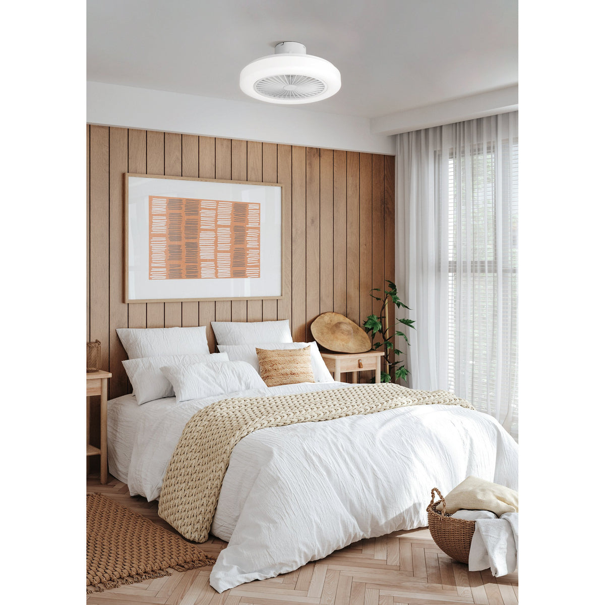 Ortona Ceiling Fan with Light - White
