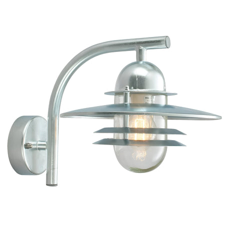 Oslo 1 Light Wall Lantern - Galvanised
