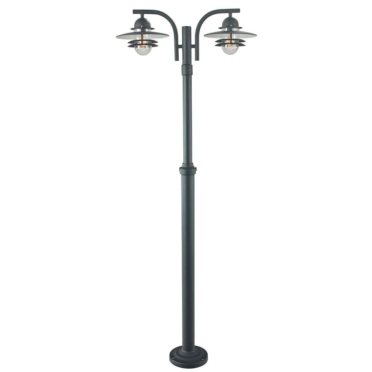 Oslo 2 Light Lamp Post - Black