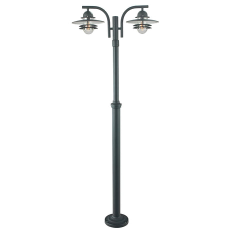 Oslo 2 Light Lamp Post - Black