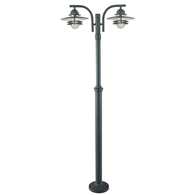 Oslo 2 Light Lamp Post - Black