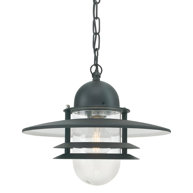 Oslo 1 Light Chain Lantern - Black