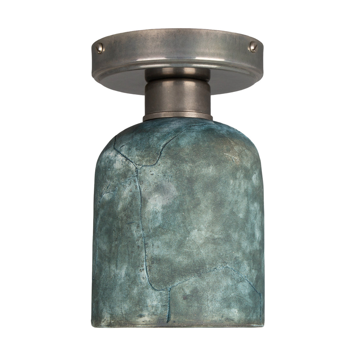Osier Ceramic Flush Ceiling Light - Blue Earth