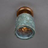Osier Ceramic Flush Ceiling Light - Blue Earth