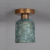 Osier Ceramic Flush Ceiling Light - Blue Earth