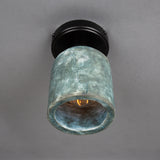 Osier Ceramic Flush Ceiling Light - Blue Earth