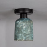 Osier Ceramic Flush Ceiling Light - Blue Earth