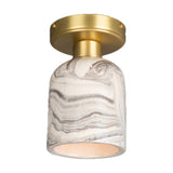 Osier Ceramic Flush Ceiling Light - Marbled